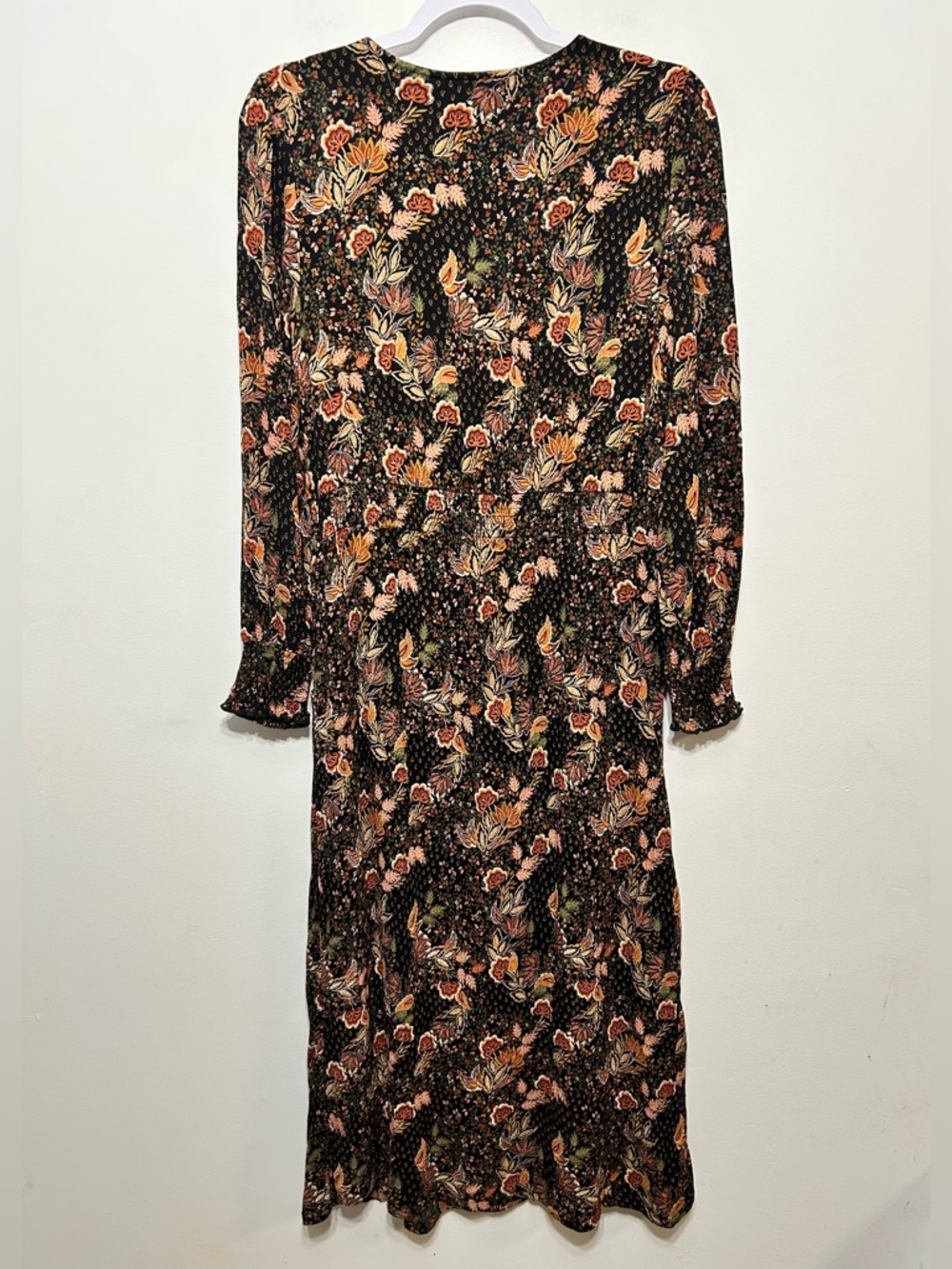 Garnet Hill Floral Cottagecore Ruffle Crepe Dress Womens Size Small - Picture 9 of 12